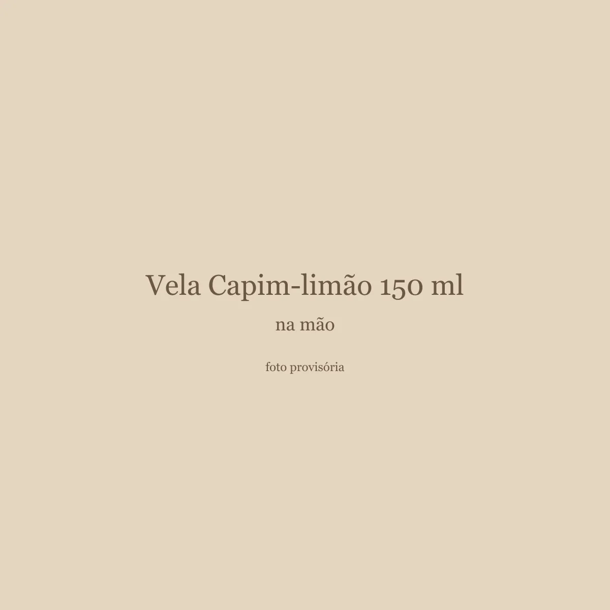 Vela Capim-limão 150 ml, na mão